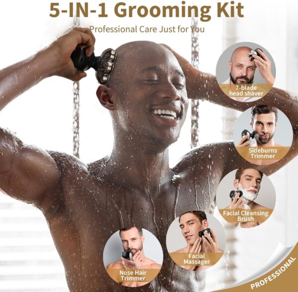 Head Shavers for Bald Men: 5-in-1 Electric Razor - Image 6